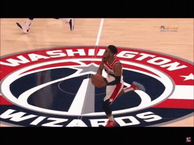 Washington Wizards Dribbling Ball GIF