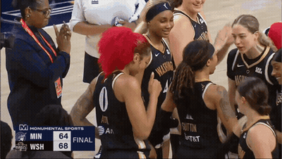 Washington Women's Basketball Team Celebrating Win Against AT&T GIF