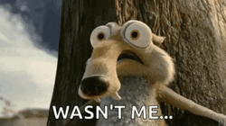 Wasnt Me Nervous Scrat GIF