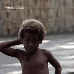 Wassup Cute Kid Asking What's Good Meme GIF
