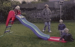Wasted Kid Slide Fall GIF
