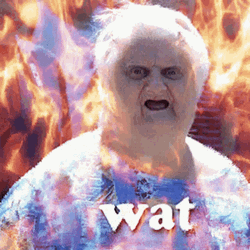 Wat Old Woman On Fire GIF