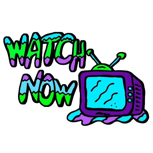 Watch Now Text Above TV Sticker