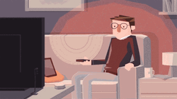 Watching Tv In Couch Animation