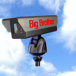 Watching You Cctv Floating In The Sky GIF