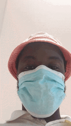 Watching You Face Masked Man Walking GIF