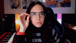 Watching You Through Glasses Down GIF