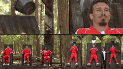 Water Drenched Game Show Contestants GIF