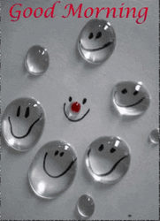 Water Droplets Good Morning Emoji GIF