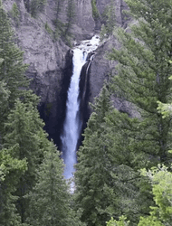 Water Falls On Mountain