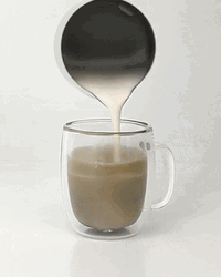 Water Pouring Milk On Coffee GIF