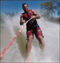 Water Skiing Epic Fail GIF
