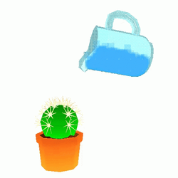 Water Spout To A Plant GIF
