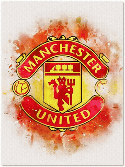 Watercolor Manchester United Logo GIF