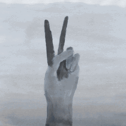Watercolor Painting Fingers Crossed GIF
