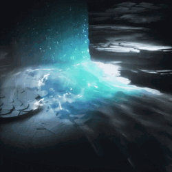 Waterfall Cave Glitter Shine Change Color Effects GIF