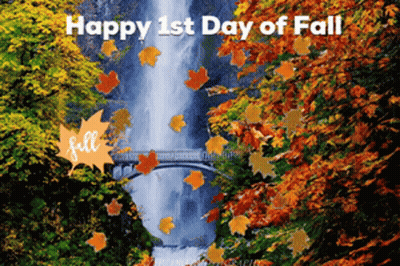 Waterfall Happy First Day Of Fall GIF