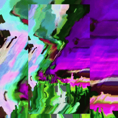 Waterfall Painting Purple Background GIF