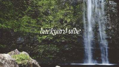 Waterfall With Backyard Vibe GIF