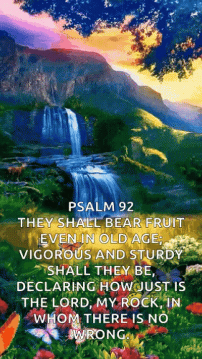 Waterfall With Bible Verse GIF