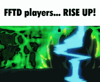 Waterfall With Fftd Players Rise Up GIF