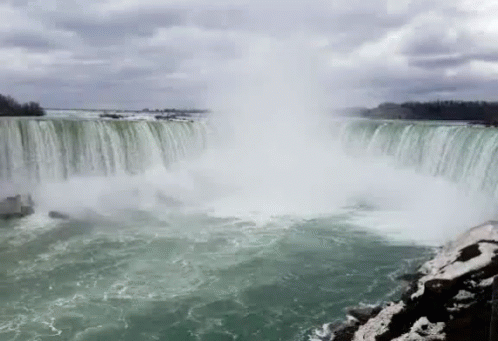 Waterfall With Heavy Water Flow GIF