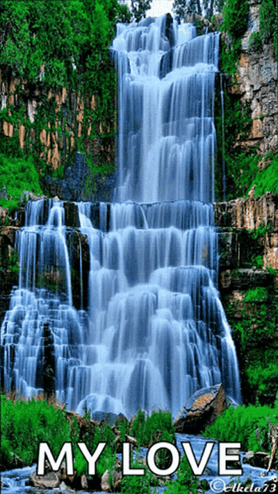 Waterfall With My Love GIF