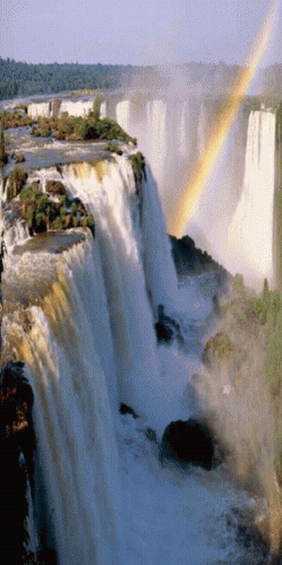 Waterfall With Rainbow GIF