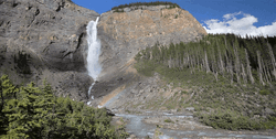 Waterfall Yosemite Tourist Spot Beautiful Landscape GIF