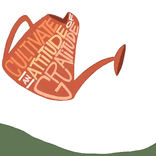 Watering Can With Cultivate Gratitude Sticker