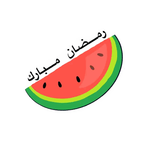 Watermelon Slice Sticker With Arabic Writing Sticker
