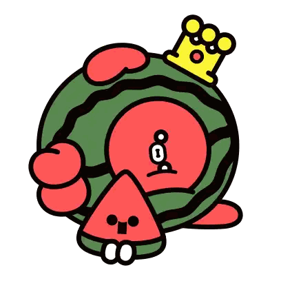 Watermelon With Crown Sticker
