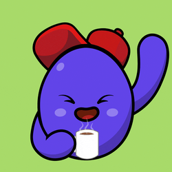 Wave Hello While Sipping Hot Coffee GIF