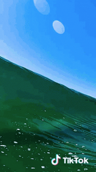 Wave With Blue Sky Saying TikTok GIF