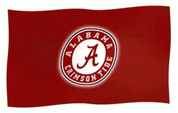 Waving Alabama Crimson Tide Flag GIF