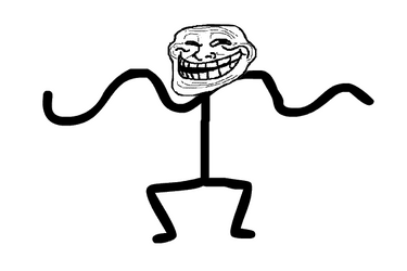 Waving Body Troll Face Meme GIF