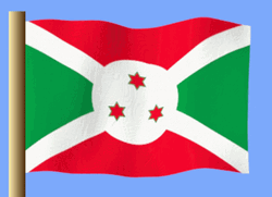 Waving Burundi National Flag