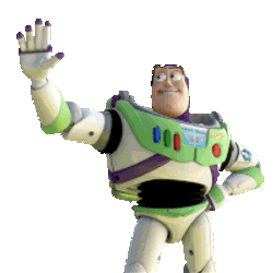 Waving Buzz Lightyear Sticker GIF