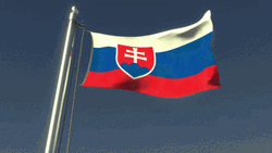 Waving Flag Of Slovakia GIF