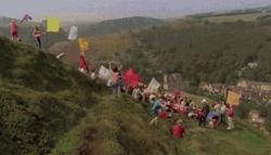 Waving Flag On Mountain GIF