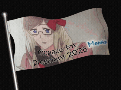 Waving Flag Saying Monaco For President 2026 GIF