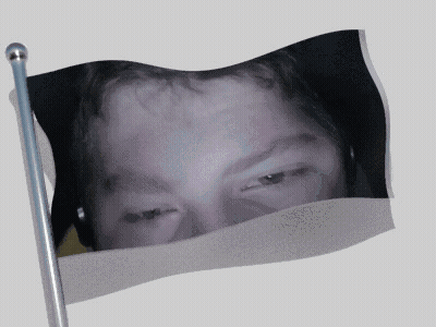 Waving Flag With Face GIF