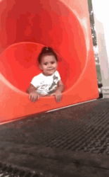 Waving Goodbye Girl Gone On The Slide GIF