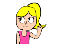 Waving Hand Cute Girl Cartoon GIF