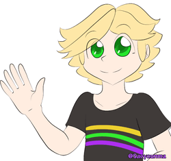 Waving Hand Happy Adrien Agreste GIF