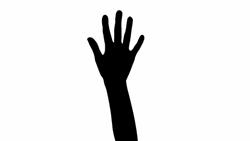 Waving Hand Silhouette Abstract