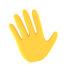 Waving Hand Yellow Emoticon