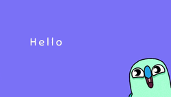 Waving Hello Cartoon Bird GIF