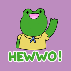 Waving Hello Froggy Hewwo GIF