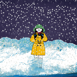 Waving In Snow Storm Animation GIF